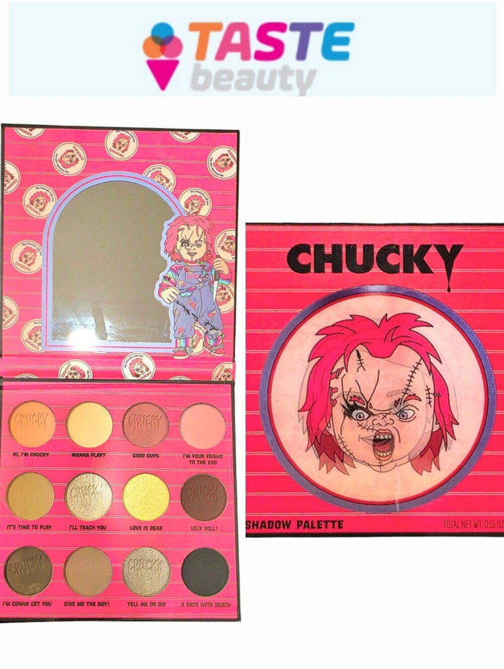 Taste Beauty X Chucky Lenticular Eyeshadow Palette